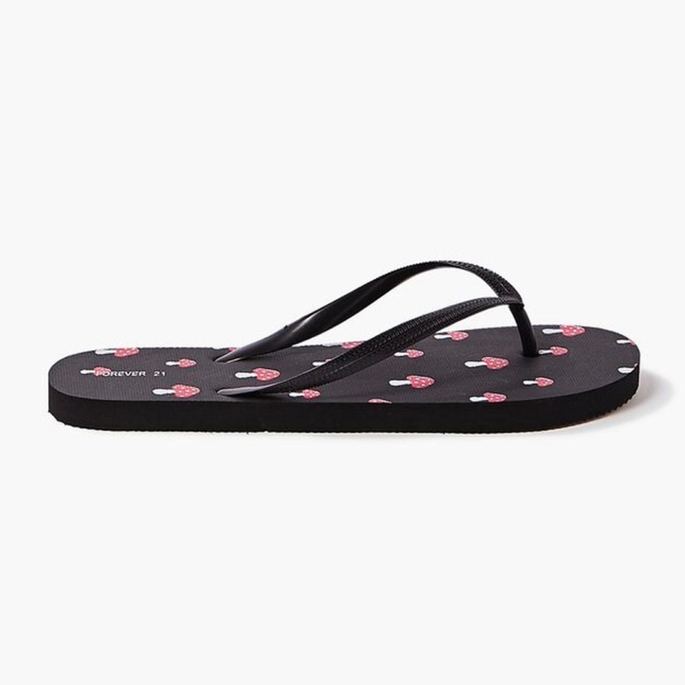 Amanita Mushroom Flip-Flops, Black/Red, Size L, NWT (For Bundles Only) - Picture 2 of 7